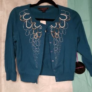 BOGO Beaded crop cardigan